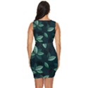 Foliage Draped Bodycon Dress View4