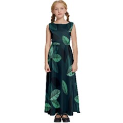 Foliage Kids  Satin Sleeveless Maxi Dress