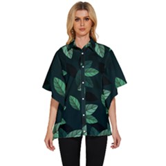 Foliage Women s Batwing Button Up Shirt