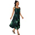 Foliage Square Neckline Tiered Midi Dress View3