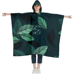 Foliage Women s Hooded Rain Ponchos