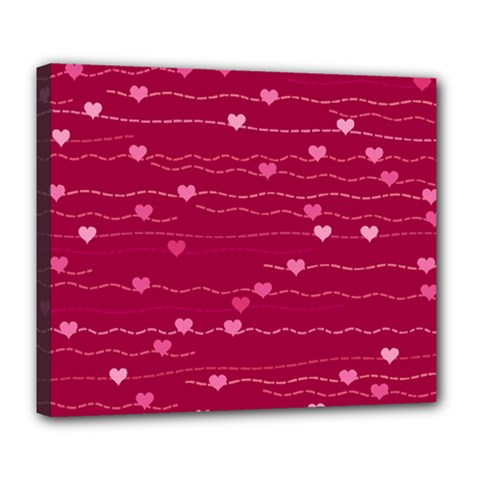 Hearts Valentine Love Background Deluxe Canvas 24  X 20  (stretched) by Proyonanggan