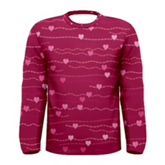 Hearts Valentine Love Background Men s Long Sleeve T-shirt by Proyonanggan