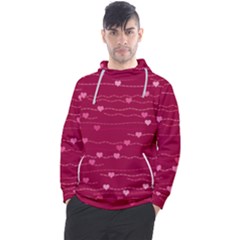 Hearts Valentine Love Background Men s Pullover Hoodie by Proyonanggan