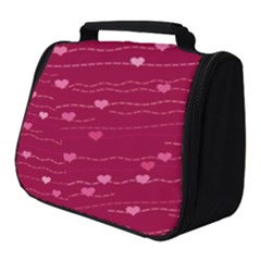 Hearts Valentine Love Background Full Print Travel Pouch (small) by Proyonanggan
