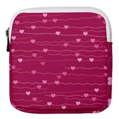 Hearts Valentine Love Background Mini Square Pouch by Proyonanggan