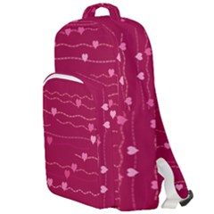 Hearts Valentine Love Background Double Compartment Backpack by Proyonanggan