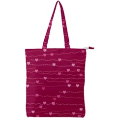 Hearts Valentine Love Background Double Zip Up Tote Bag by Proyonanggan