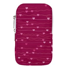 Hearts Valentine Love Background Waist Pouch (small) by Proyonanggan