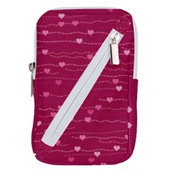 Hearts Valentine Love Background Belt Pouch Bag (small) by Proyonanggan