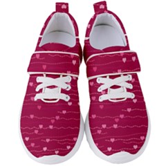 Hearts Valentine Love Background Women s Velcro Strap Shoes by Proyonanggan