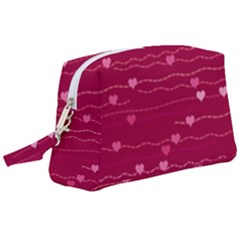 Hearts Valentine Love Background Wristlet Pouch Bag (large)
