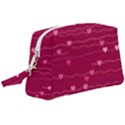 Hearts Valentine Love Background Wristlet Pouch Bag (Large) View1