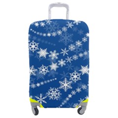 Snowflakes Winter Background Luggage Cover (medium) by Proyonanggan