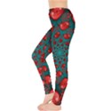 Fractal Red Spiral Abstract Art Everyday Leggings  View3