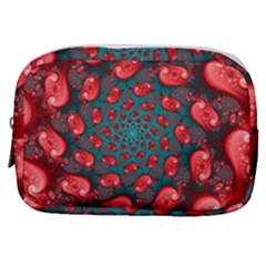 Fractal Red Spiral Abstract Art Make Up Pouch (small) by Proyonanggan