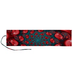 Fractal Red Spiral Abstract Art Roll Up Canvas Pencil Holder (l) by Proyonanggan