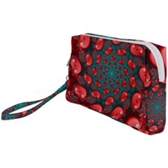 Fractal Red Spiral Abstract Art Wristlet Pouch Bag (small) by Proyonanggan