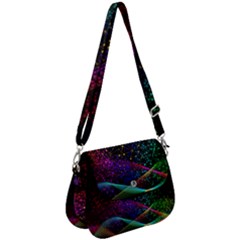 Particles Waves Line Multicoloured Saddle Handbag by Proyonanggan