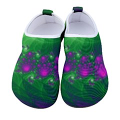 Fractal Spiral Purple Art Green Art Kids  Sock-style Water Shoes
