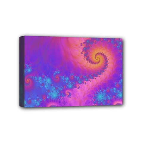 Fractal Art Artwork Magical Purple Mini Canvas 6  X 4  (stretched)