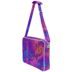 Fractal Art Artwork Magical Purple Cross Body Office Bag