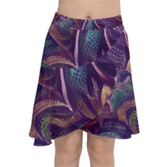 Abstract African Art Backdrop Chiffon Wrap Front Skirt by Proyonanggan