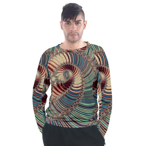 Fractal Strange Unknown Abstract Men s Long Sleeve Raglan T-shirt by Proyonanggan