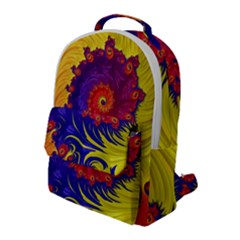 Fractal Spiral Bright Colors Flap Pocket Backpack (large) by Proyonanggan