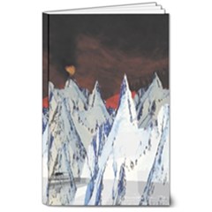 Abstract Painting Cold Temperature Snow Nature 8  X 10  Softcover Notebook by Grandong