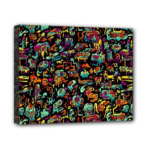 Multicolored Doodle Abstract Colorful Multi Colored Canvas 10  x 8  (Stretched)