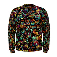 Multicolored Doodle Abstract Colorful Multi Colored Men s Sweatshirt by Grandong
