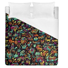 Multicolored Doodle Abstract Colorful Multi Colored Duvet Cover (Queen Size)