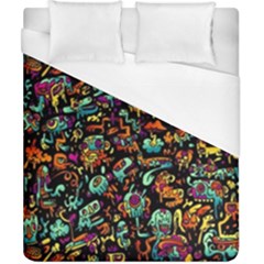 Multicolored Doodle Abstract Colorful Multi Colored Duvet Cover (california King Size) by Grandong