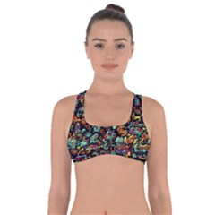 Multicolored Doodle Abstract Colorful Multi Colored Got No Strings Sports Bra