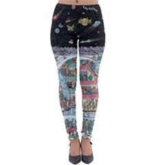 Abstract Painting Space Cartoon Lightweight Velour Leggings by Grandong