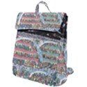 Abstract Painting Space Cartoon Flap Top Backpack View1