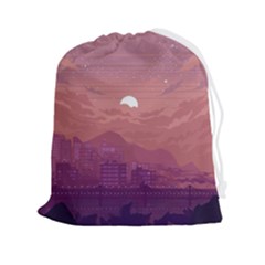 Aesthetic Pixel Art Landscape Drawstring Pouch (2xl)