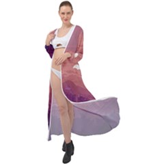 Aesthetic Pixel Art Landscape Maxi Chiffon Beach Wrap