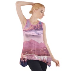 Aesthetic Landscape Vintage Cartoon Side Drop Tank Tunic