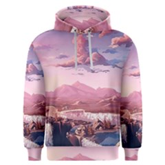 Aesthetic Landscape Vintage Cartoon Men s Overhead Hoodie