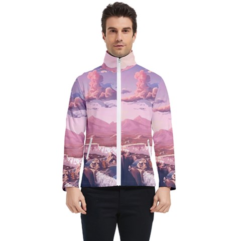 Aesthetic Landscape Vintage Cartoon Men s Bomber Jacket by Sarkoni