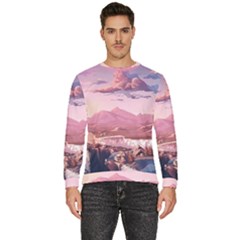 Aesthetic Landscape Vintage Cartoon Men s Fleece Sweatshirt by Sarkoni