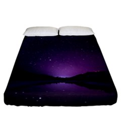 Dark Purple Aesthetic Landscape Fitted Sheet (california King Size) by Sarkoni