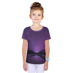 Dark Purple Aesthetic Landscape Kids  One Piece T-shirt