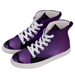 Dark Purple Aesthetic Landscape Men s Hi-top Skate Sneakers by Sarkoni