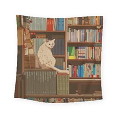 Library Aesthetic Square Tapestry (small) by Sarkoni