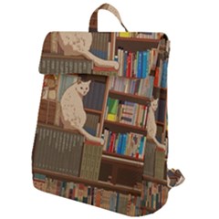 Library Aesthetic Flap Top Backpack by Sarkoni