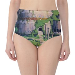 Painting Scenery Classic High-waist Bikini Bottoms by Sarkoni