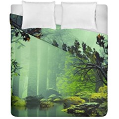 Trees Forest Artwork Nature Beautiful Landscape Duvet Cover Double Side (california King Size)